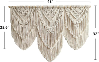 large macrame wall hanging - Boho Tapestry Macrame Wall Decor Art- Chic Bohemian Handmade Woven