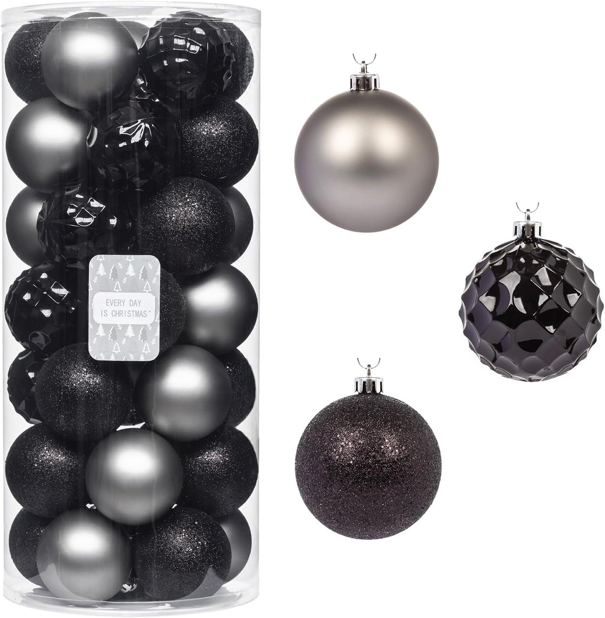 Every Day is Christmas Ornaments, Shatterproof Christmas Tree Ornament Set, Christmas Balls
