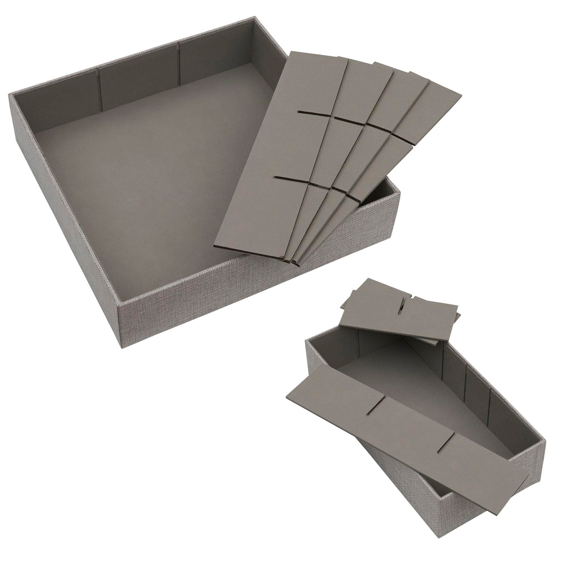 Household Essentials 3‑Piece Drawer Organizer Starter Set in Customizable Inserts of Large and