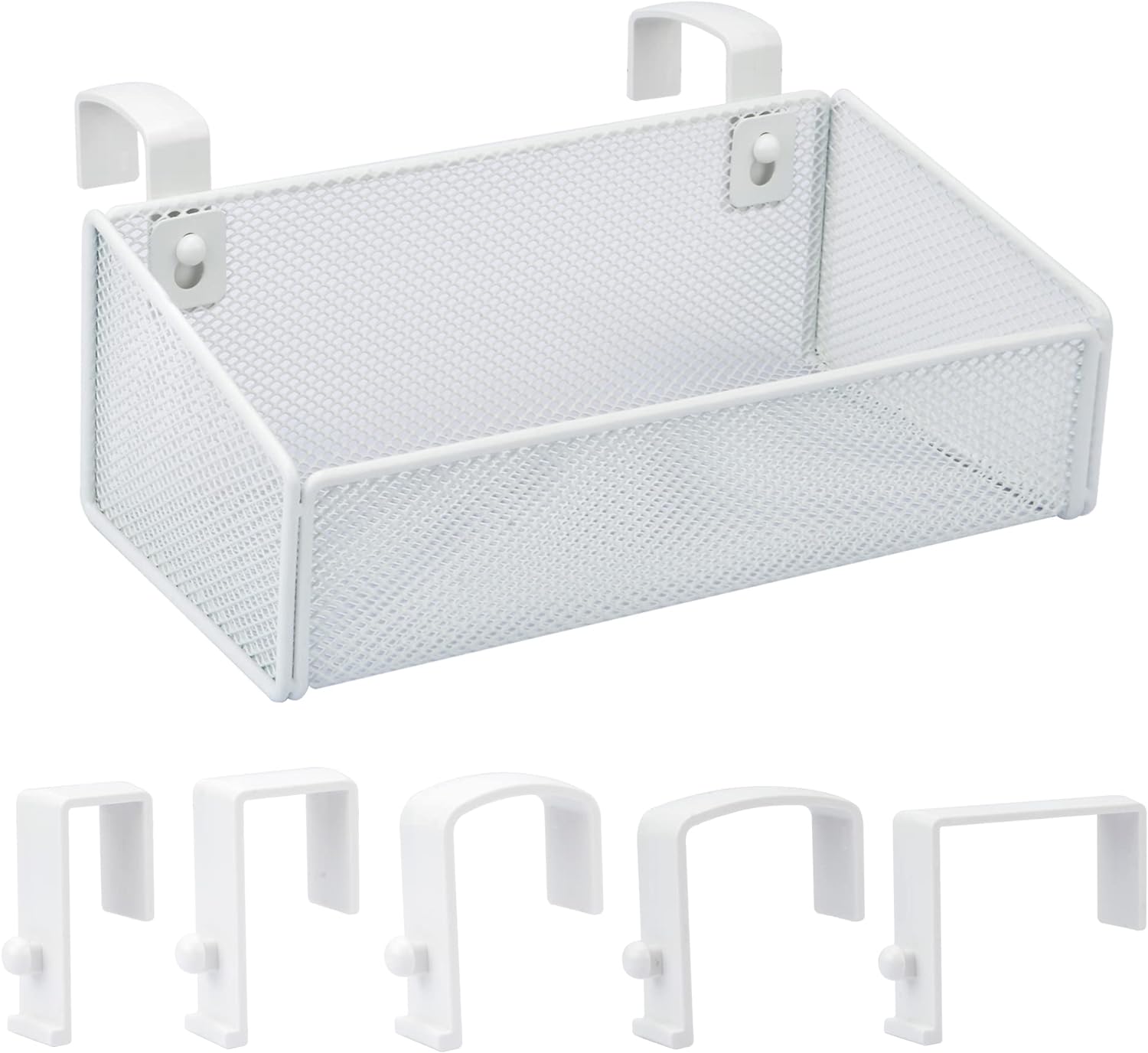 Bedside Caddy Hanging Storage Basket Beside Shelf Metal Organizer for Collage Dorm Bunk