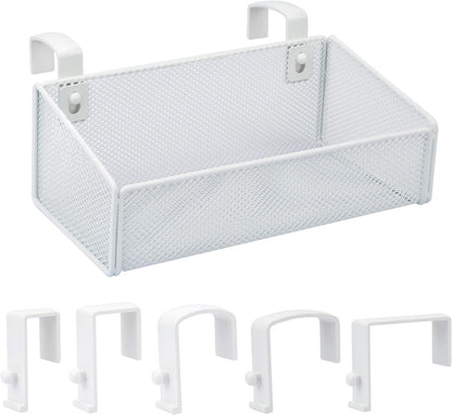 Bedside Caddy Hanging Storage Basket Beside Shelf Metal Organizer for Collage Dorm Bunk