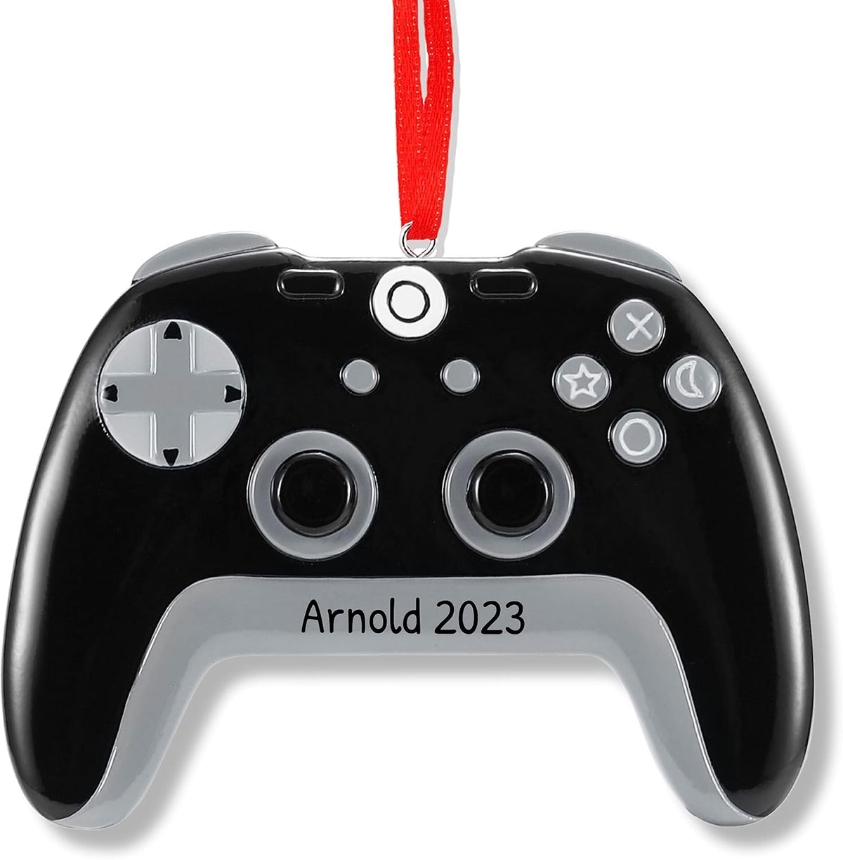 Ornaments by Elves - Personalized Black Controller Christmas Ornaments 2024 - Indoor Outdoor