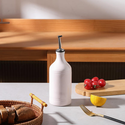 Sweejar Ceramic Olive Oil Dispenser Bottle, Opaque Oil Cruet Protects to Reduce Oxidation, Suitable