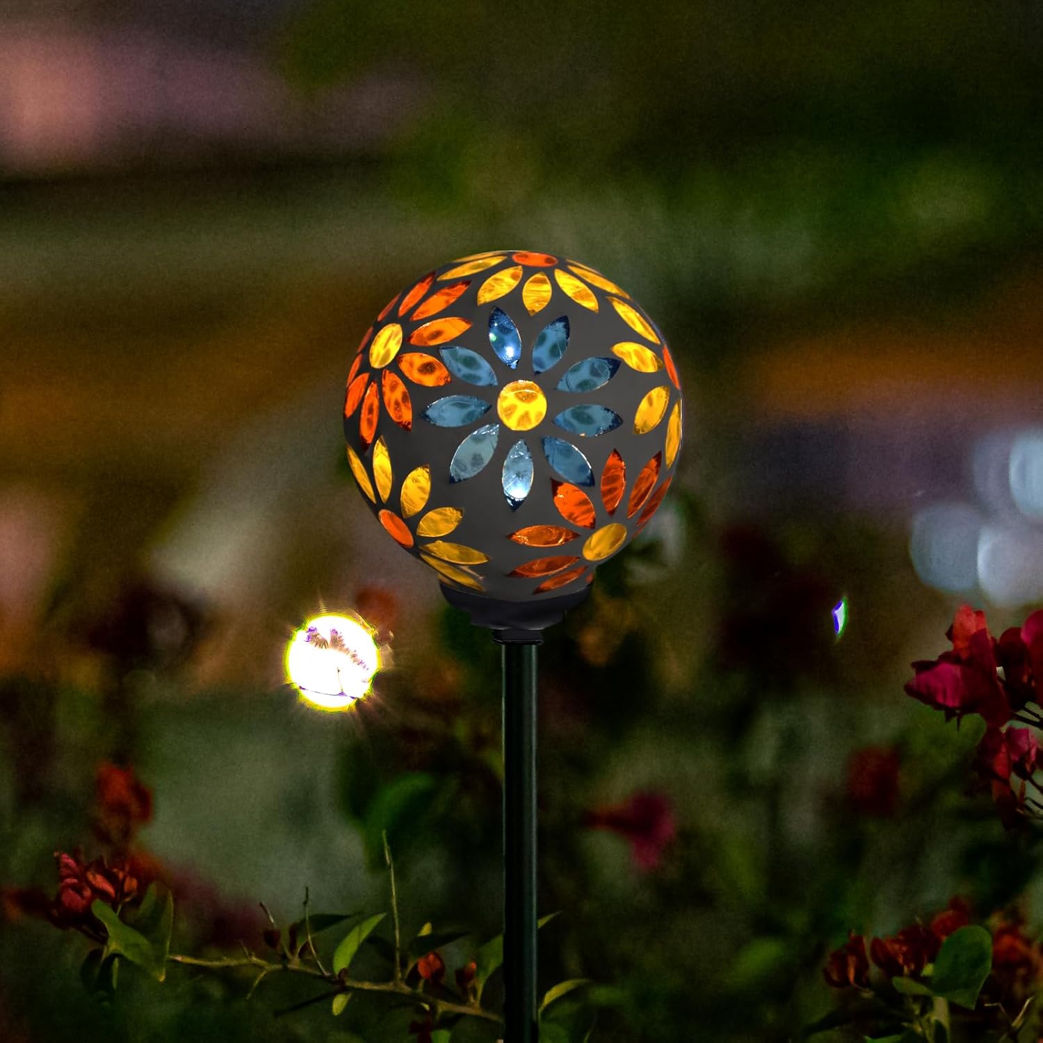 VCUTEKA Solar Garden Lights, Mosaic Solar Lights Outdoor Decor Pathway Light Waterpoof LED Stake