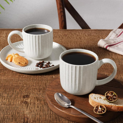 famiware Coffee Mugs Set of 4, Starlight 11 oz Mug Cup Set with Handle for Coffee, Tea, Cocoa, Milk
