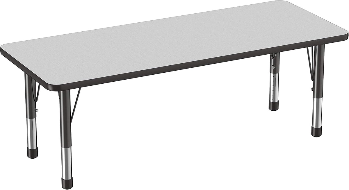 FDP Rectangle Activity School and Classroom Kids Table (24 x 60 inch), Chunky Toddler Legs