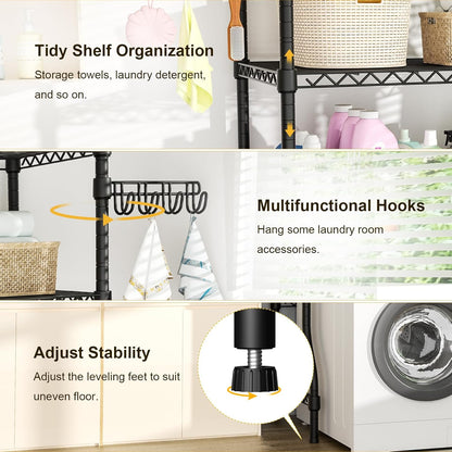 Ulif U8 Laundry Room Storage Organizer, Over The Washer and Dryer Storage Shelves for Laundry