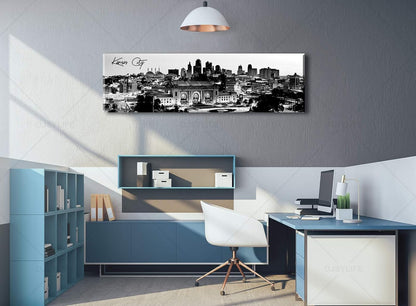 Pictures for Bedroom Black and White Wall Art Kansas City Panoramic Cityscape Skyline Canvas Art