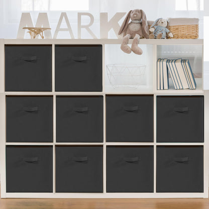 STORAGEIDEAS 11x11 Storage Bins, Set of 10 Storage Cubes, Collapsible Cube Storage Bins, Fabric