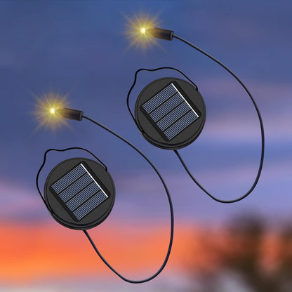2Pack AA 600Mah Solar Lights Replacement Top for Outdoor Lantern Lights Waterproof for Garden