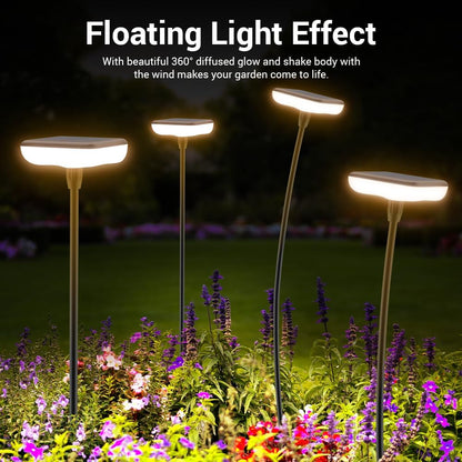 Solar Pathway Lights Outdoor 6 Pack Solar Powered Garden Lights 12H Long Lasting Auto On/Off Solar