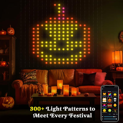 Smart Curtain Lights 400 LED, Color Changing LED Curtain Lights 6.6 * 6.6 FT, Dynamic DIY Fairy