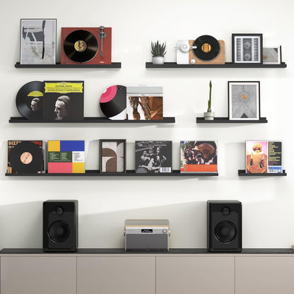 Heimlove Picture Ledge Shelf, Floating Shelves Set of 2, 36 Inches Picture Shelf for Wall with