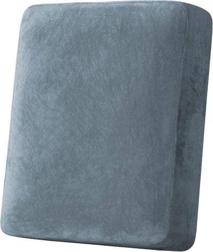 H.VERSAILTEX Velvet Stretch Couch Cushion Cover Plush Cushion Slipcover for Chair Cushion Furniture