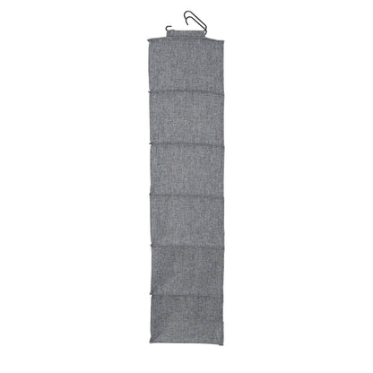 Household Essentials 6 Shelf Hanging Closet Organizer, Hanging Closet Shelf, Fabric Poly Linen and
