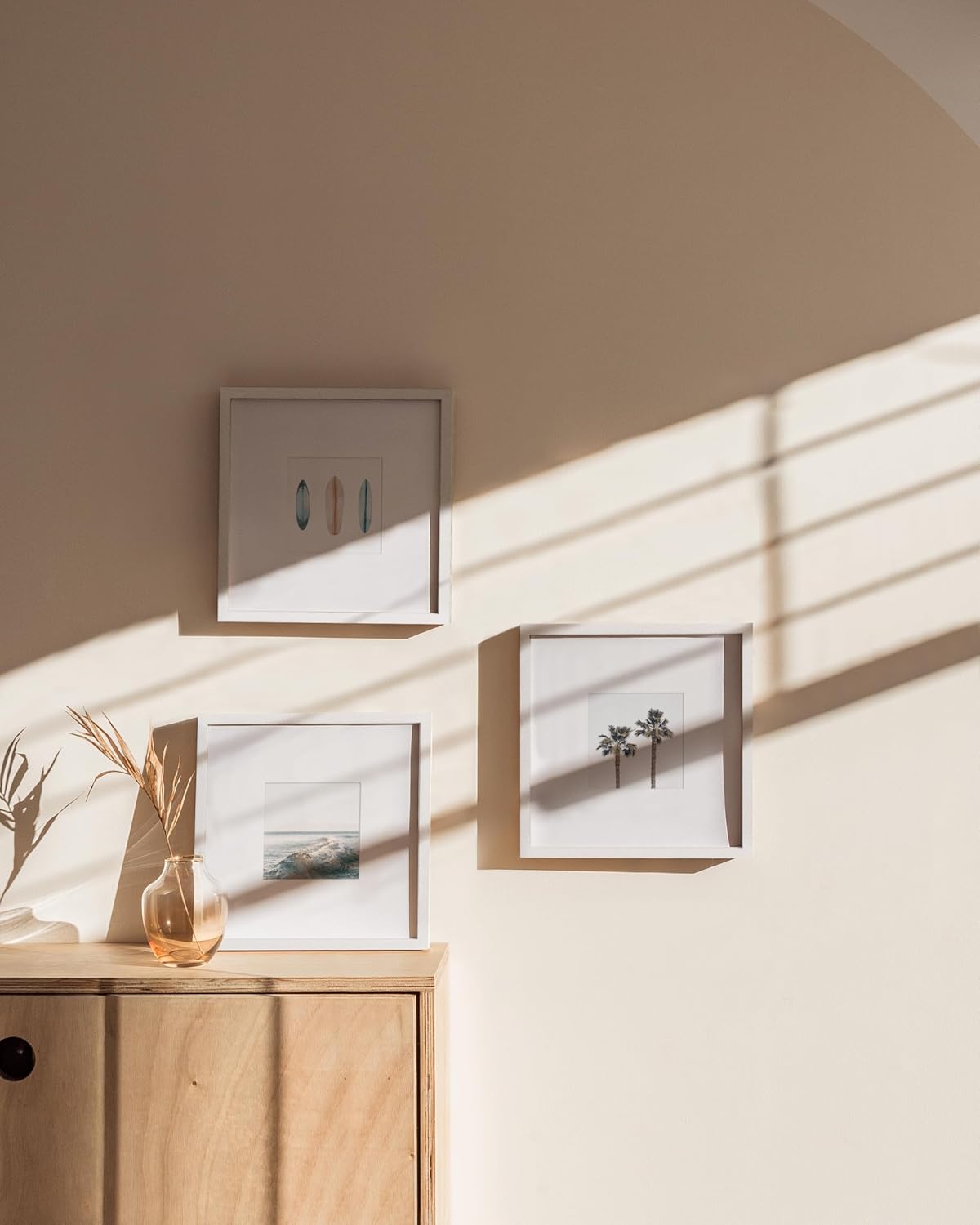 HAUS AND HUES 10x10 White Metal Picture Frames Matted to 5x5 - Features Premium Aluminum & Hanging