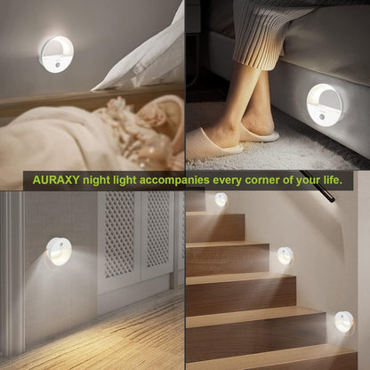 Rechargeable Motion Sensor Night Light, Battery Night Lights LED Cool White Magnetic Stick-on