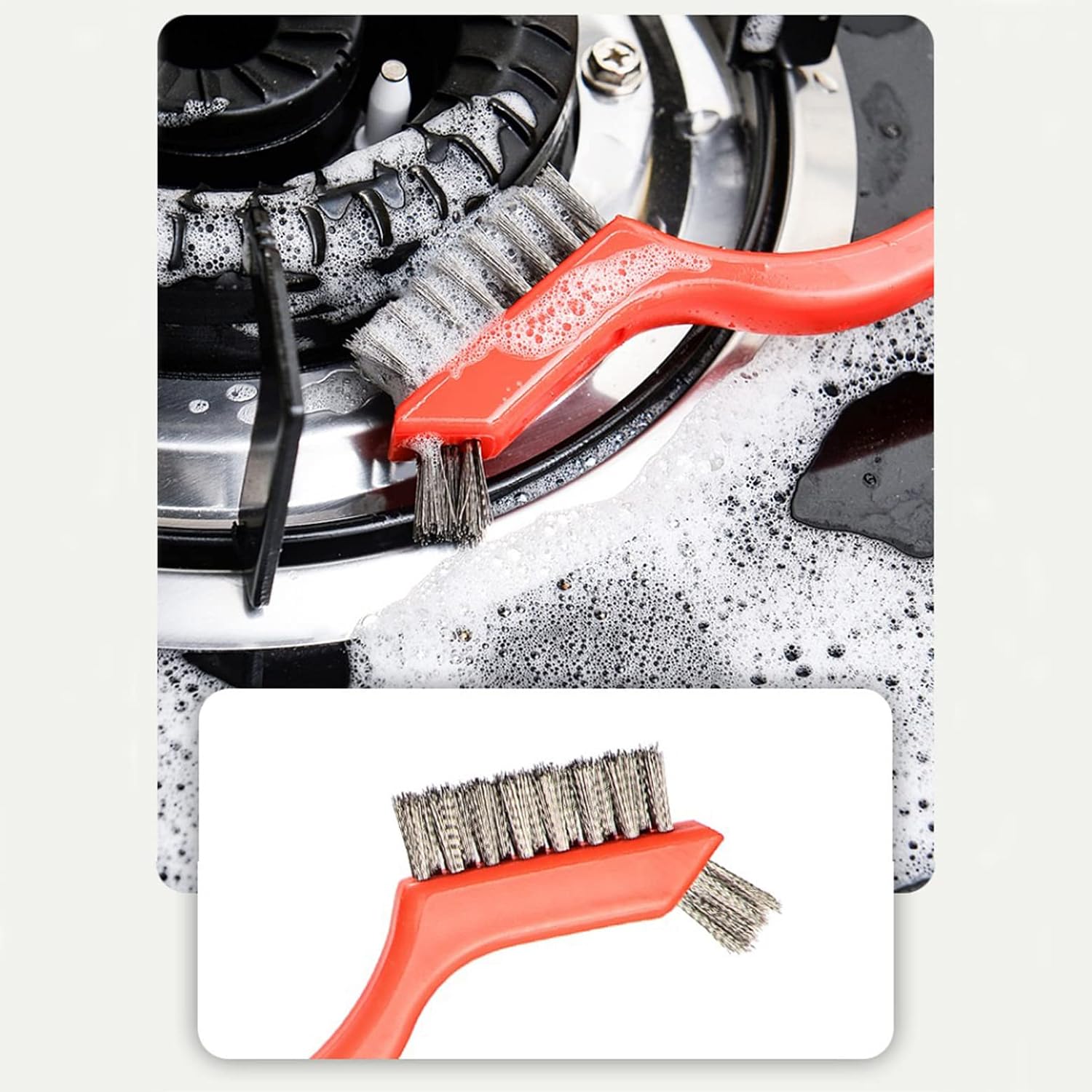 Wire Scratch Brush Set Soft Grip for Rust, Dirt & Paint Scrubbing with Deep Cleaning (18, 18PCS