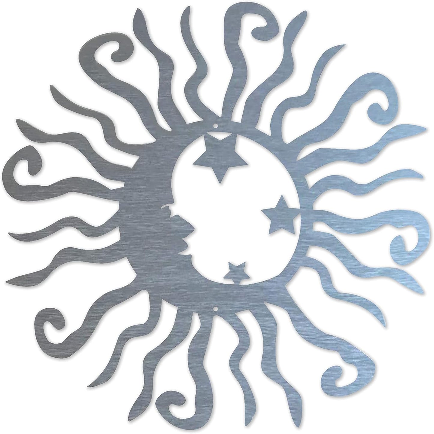 Riverside Designs Wacky Solar Moon Metal Wall Art Steel Outdoor Decor | Heavy-Duty and Waterproof |