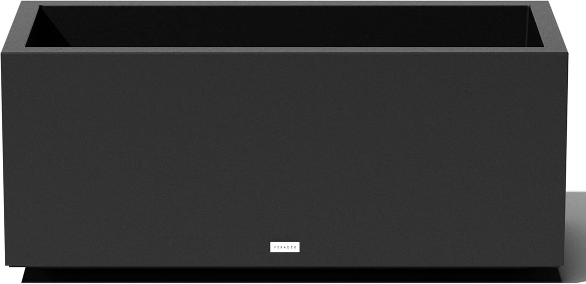 Veradek Block Series Long Box Planter - Large Rectangular Planter for Indoor or Outdoor Patio/Porch