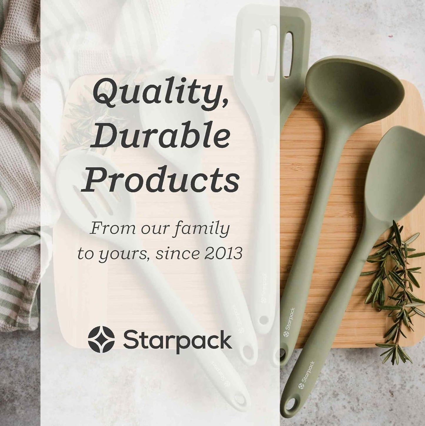 Starpack 'Stir & Serve' Silicone Cooking Utensils Set (5 Pcs) - Kitchen Utensils Set Heat Resistant