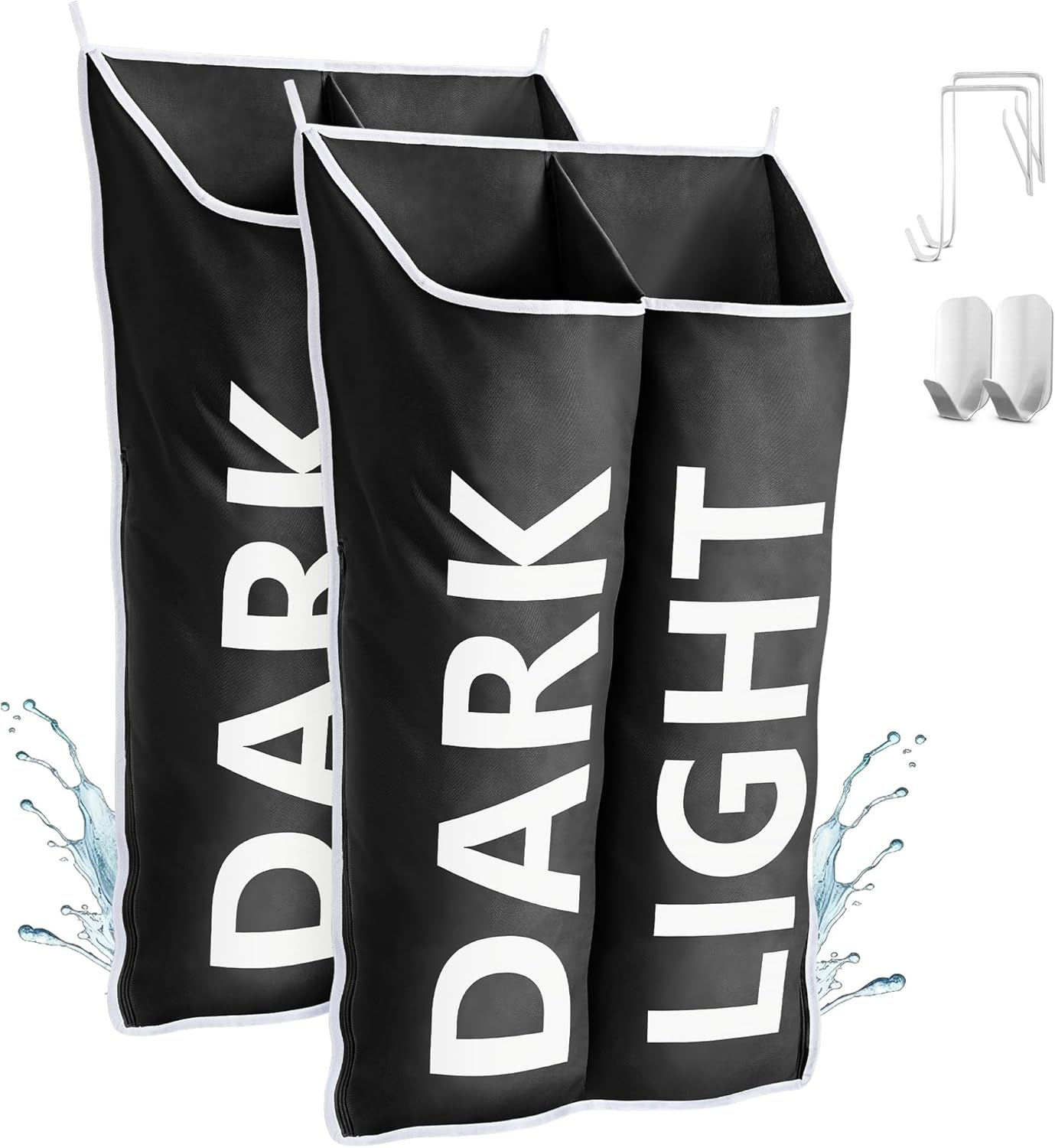 Hanging Laundry Hamper Bag XL 40x22", Space Saving over the Door Storage Bags, Behind the Door