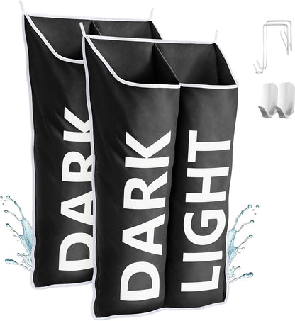 Hanging Laundry Hamper Bag XL 40x22", Space Saving over the Door Storage Bags, Behind the Door