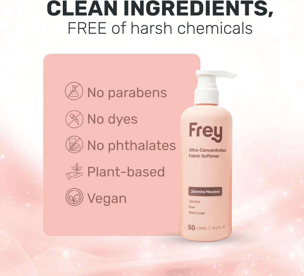 FREY Concentrated Liquid Laundry Detergent | Formulated for Sensitive Skin & HE Washers | Removes