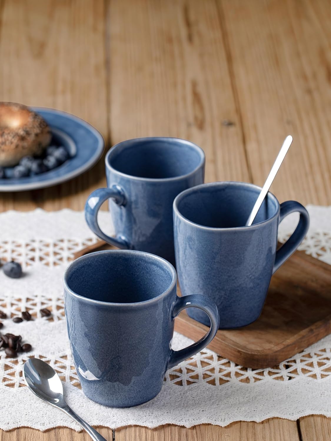 famiware Aurora Coffee Mugs, 14oz Mug Set of 4, Stoneware Mug, Cups for Kitchen, Cappuccino, Latte