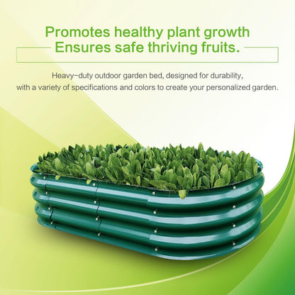 Gardmax Galvanized Raised Garden Bed, Lightweight Planter Boxes Outdoor with Easy Assembly, Large