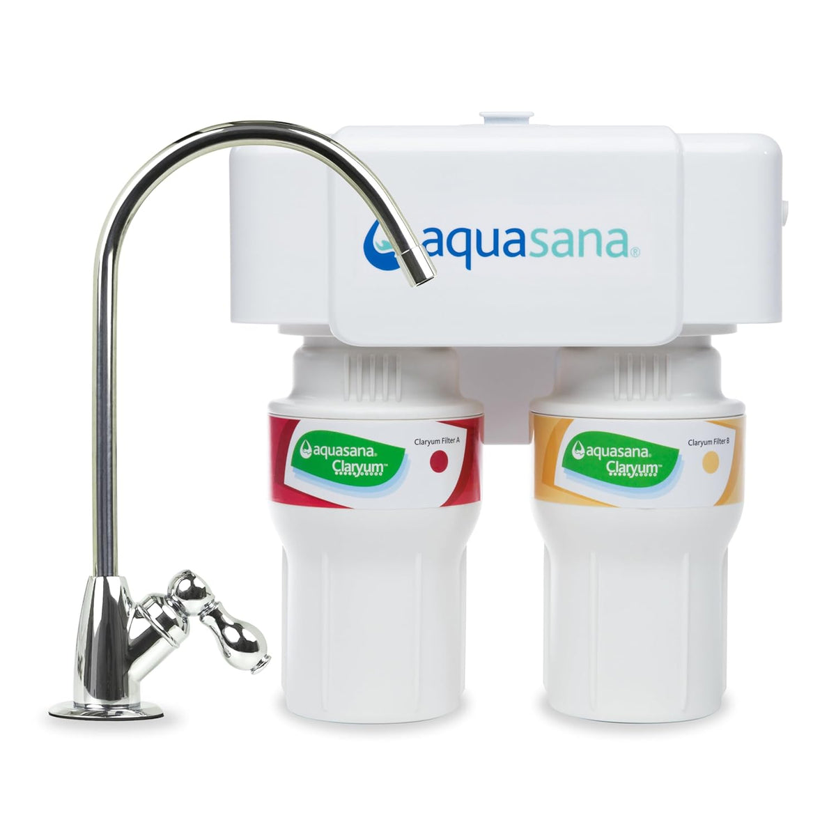 Aquasana Under Sink Water Filter System - Reduces PFAS, Lead, & Chlorine in Drinking Water - Under