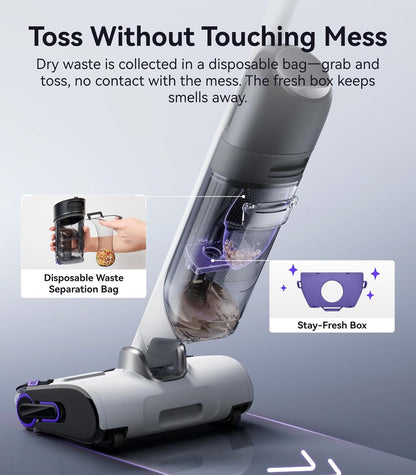 NARWAL S30 Wet Dry Vacuum Cleaner with 20000Pa Suction, 176°F Self-Cleaning, Heated Drying