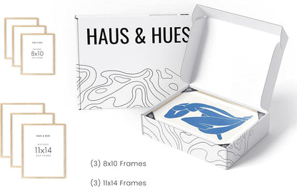 HAUS AND HUES Photo Frame Set - of 6 Picture Set, Bulk Frames, Collage for Wall, Gallery Wall