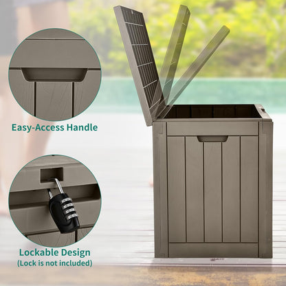 YITAHOME 30 Gallon Deck Box Outdoor Storage Box, Waterproof Resin Package Delivery and Storage Box