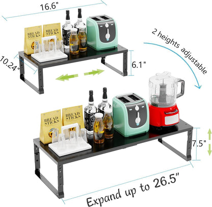 Expandable,Stackable Spice Rack,Seasoning Organizer and Storage,Spices Jar Racks for