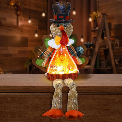 Lighted Christmas Doll, Plush Light Up Christmas Doll Toy Holiday Present, Battery Operated Xmas