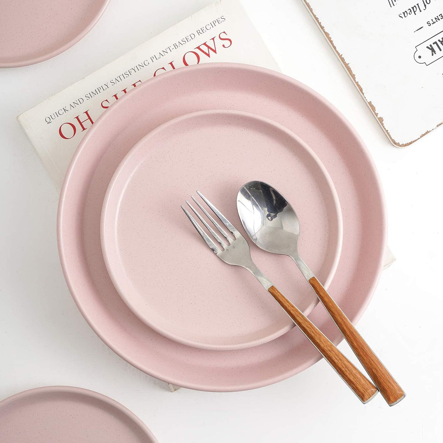 Stone Lain Albie Stoneware 32-Piece Modern Dinnerware Set, Kitchen Plates and Bowls Sets, Dish Set