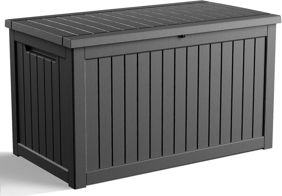 230 Gallon Outdoor Deck Box,Storage Lockable Waterproof Patio Furniture,Garden Tools,Cushions,Pool