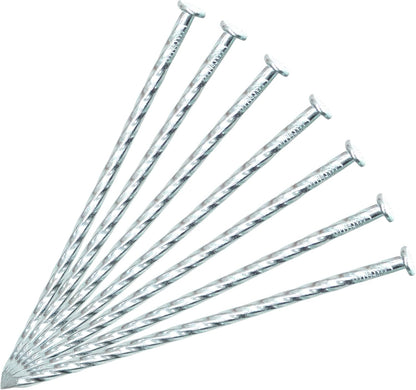 50/100/150 Pack 6" Solid Galvanized Non-Rust Metal Garden Stakes Spiral Landscape Edging Anchors
