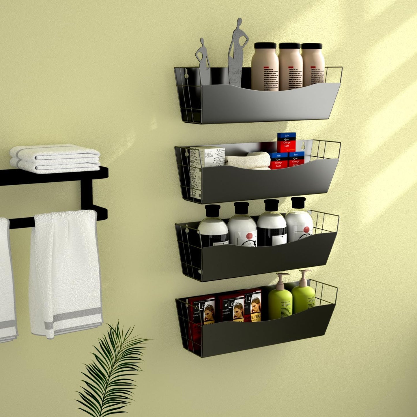Magnetic Kitchen Organizer for Refrigerator Spice Rack Organizer Metal Magnet Shelf For Waching