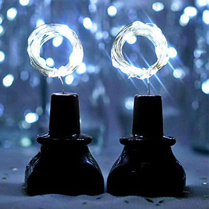 YJFWAL Upgraded 12 Pack Solar Wine Bottle Lights, 20 LEDs Waterproof Copper Light, Bottle Light