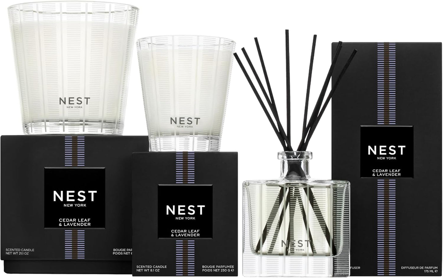 NEST New York Scented Classic Candle, Cedar Leaf & Lavender - 8.1 oz - Up to 60-Hour Burn Time