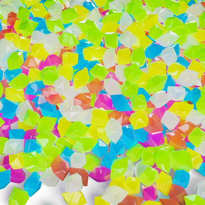 Glow in The Dark Rocks, 500PCS Fairy Garden Decorations Stones, Outdoor Decor for Mixd Color