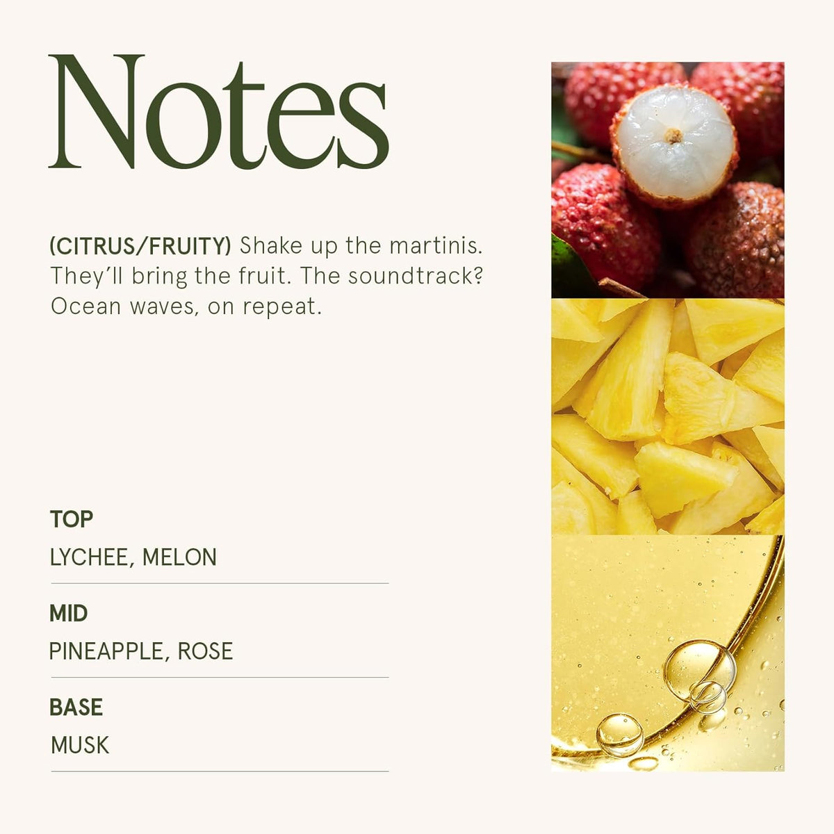 LA JOLIE MUSE Tahitian Lychee Candle - Lychee, Melon, Pineapple | 6 oz Natural Soy Wax | 40 Hours