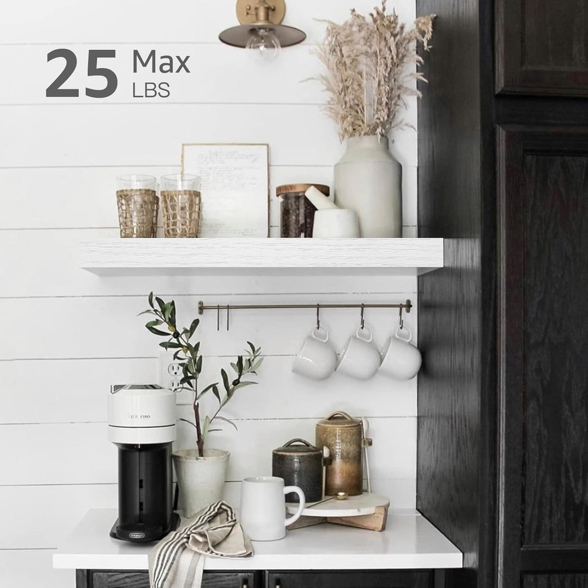 QEEIG Floating Shelves for Wall Bathroom Shelf Bedroom Kitchen Living Room Farmhouse Small Book