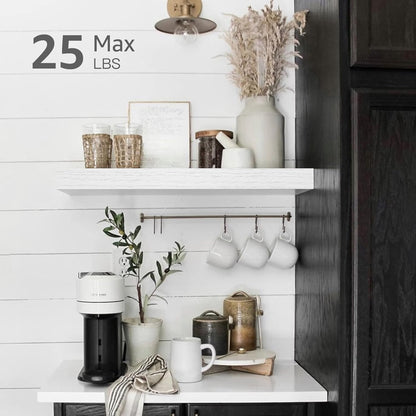 QEEIG Floating Shelves for Wall Bathroom Shelf Bedroom Kitchen Living Room Farmhouse Small Book