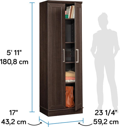 Sauder HomePlus Kitchen Pantry Storage Cabinet with Adjustable Shelves, Laundry Bathroom, L: 23.31"