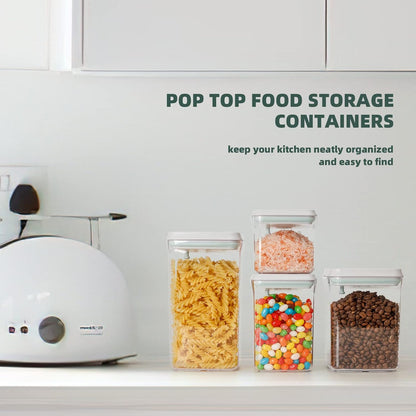 Pop Airtight Containers for Food Storage, Leakproof Air Tight Containers Pantry Storage Containers