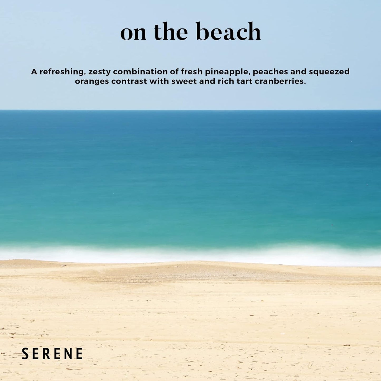 Hidden Label Large Scented Candle, On The Beach, 30oz 3 Wick Huge Candle, Serene Collection Slow