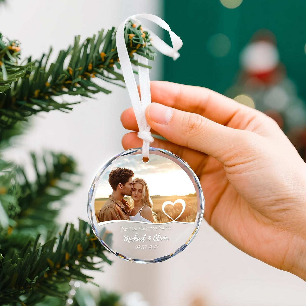 Personalized First Christmas Engaged Ornaments, Engagement Gifts for Couples 2025, Bride to be